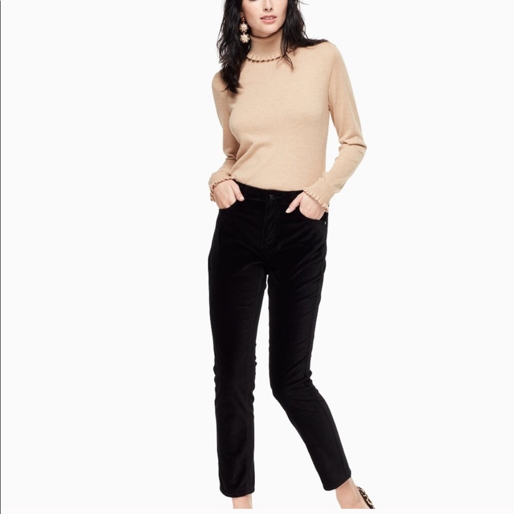 NEW • Kate Spade • Velveteen Pants Black 24